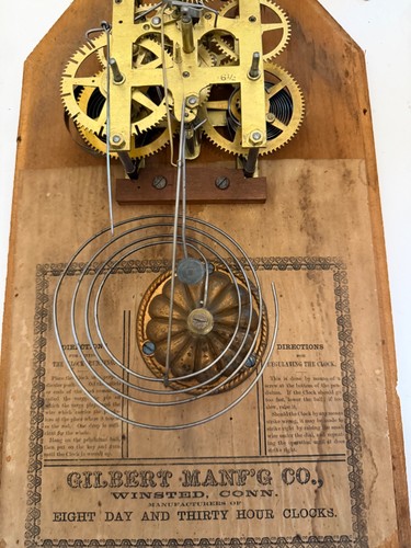 Gilbert mfg entire clock - gilbert, mfg.