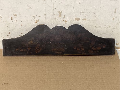 Antique wooden works shelf - works,