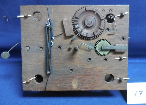 Wooden works clock movement - clock,